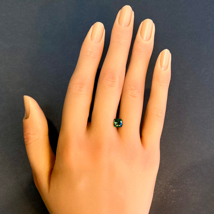 square cushion chrome tourmaline