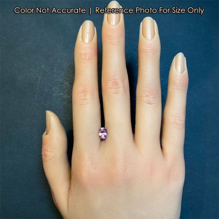 pink sapphire size on hand
