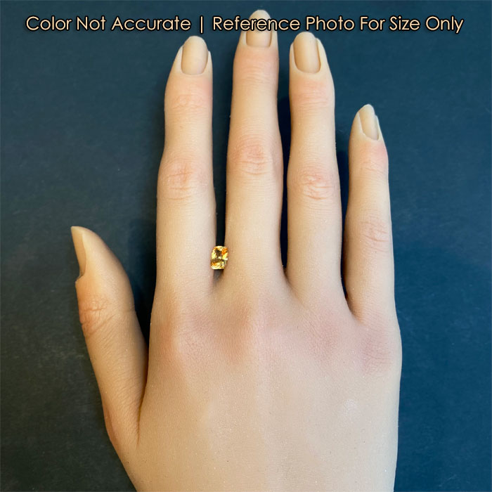 golden yellow sapphire gemstone size