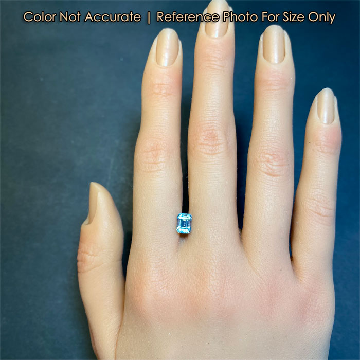 light blue aquamarine gemstone size