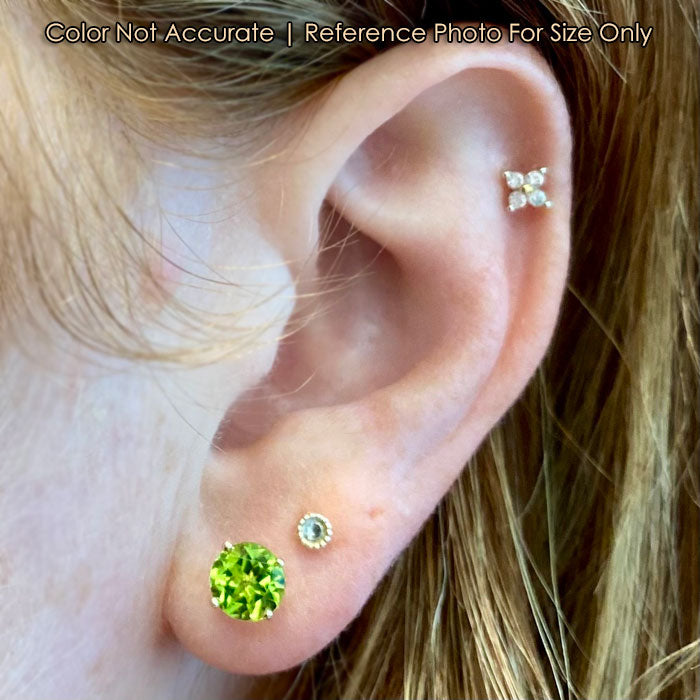 yellow gold peridot gemstone earrings size