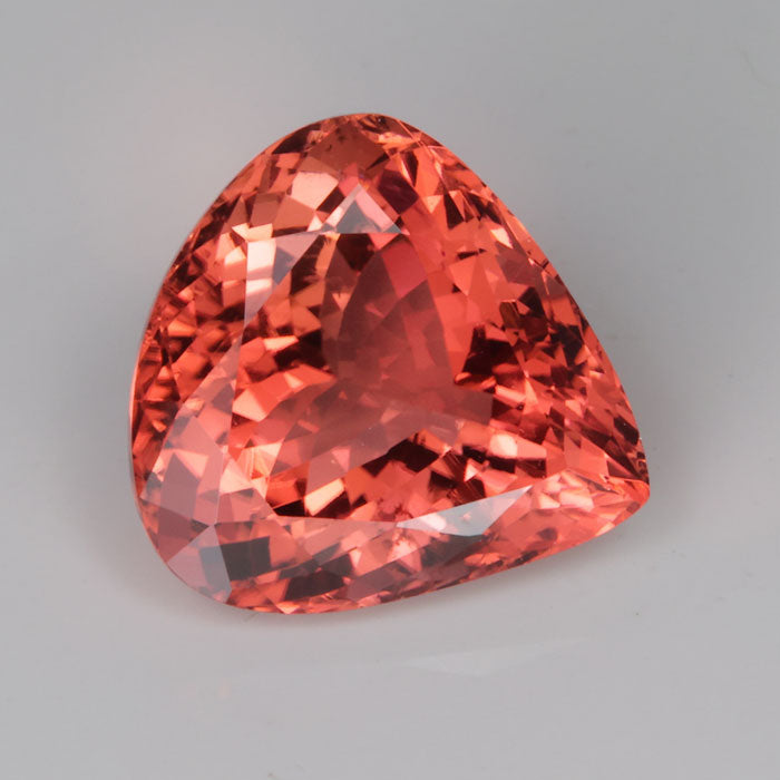 peach color pear shape tourmaline gem