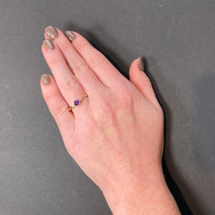 14K Yellow Gold Sapphire Ring