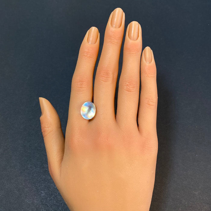 rainbow moonstone oval cut