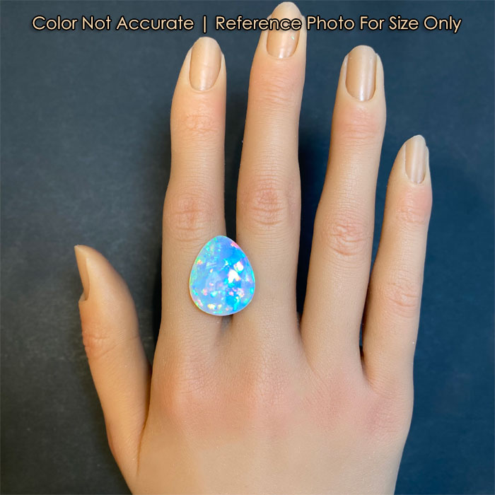 opal gemstone pear shape top crystal clarity