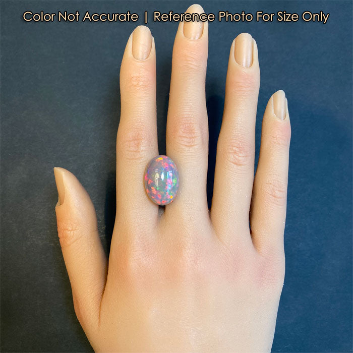 black opal gemstone size on hand
