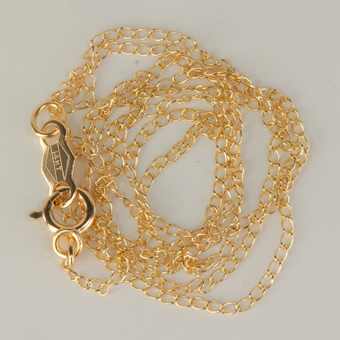 yellow gold cable link estate chain