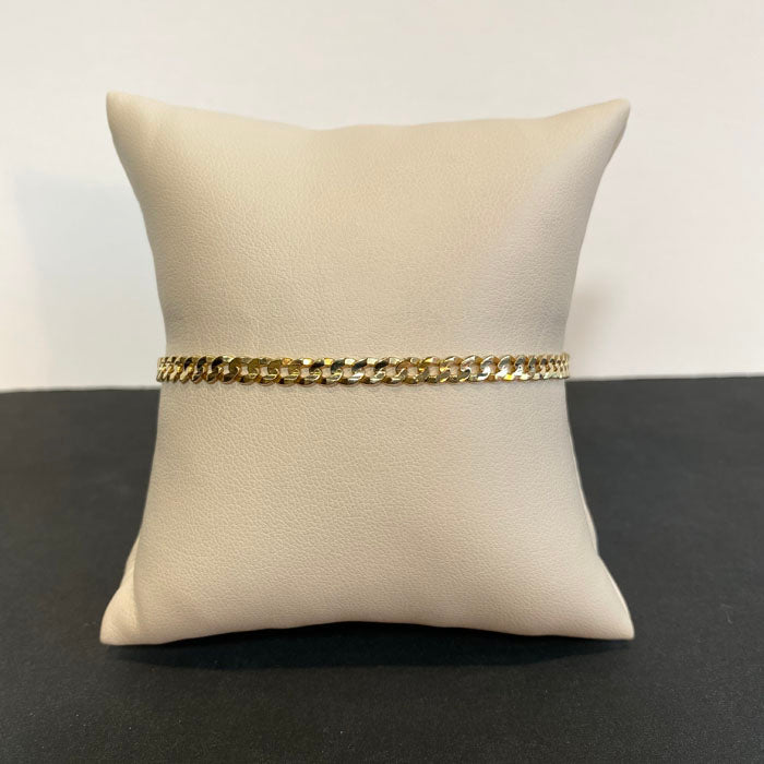 14k yellow gold curb link bracelet