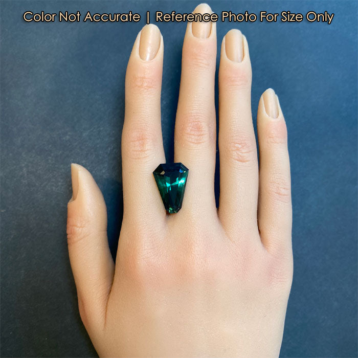 cut fluorite green color on hand size