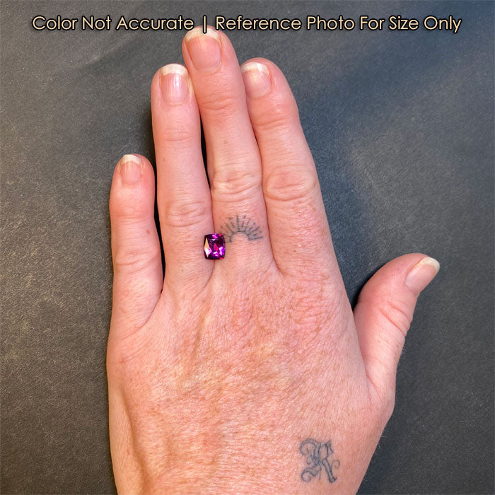 size reference of garnet on hand