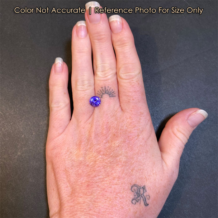round brilliant violet tanzanite