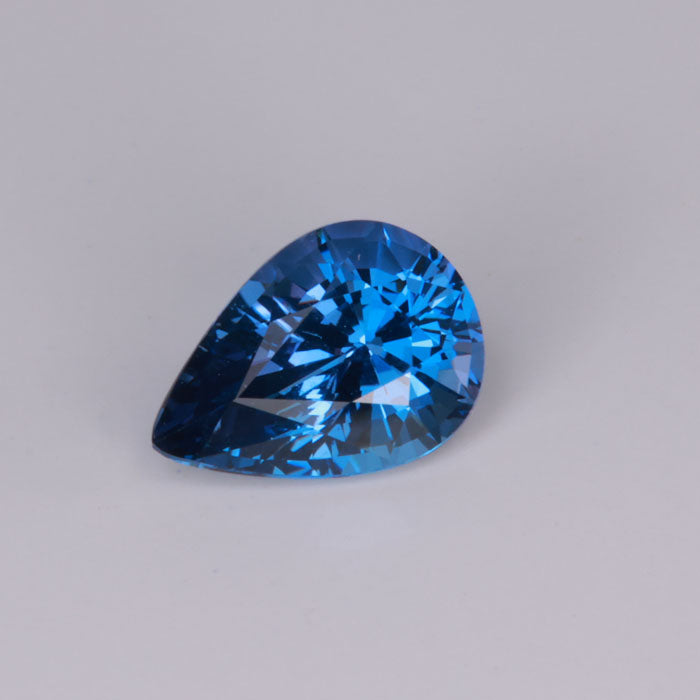 steel blue violet blue tanzanite gemstone pear shape