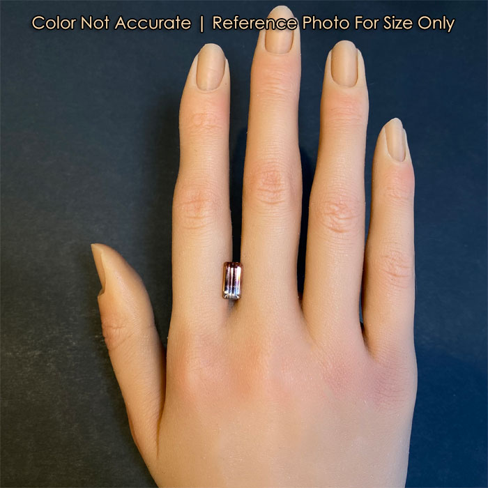 pink and colorless tourmaline