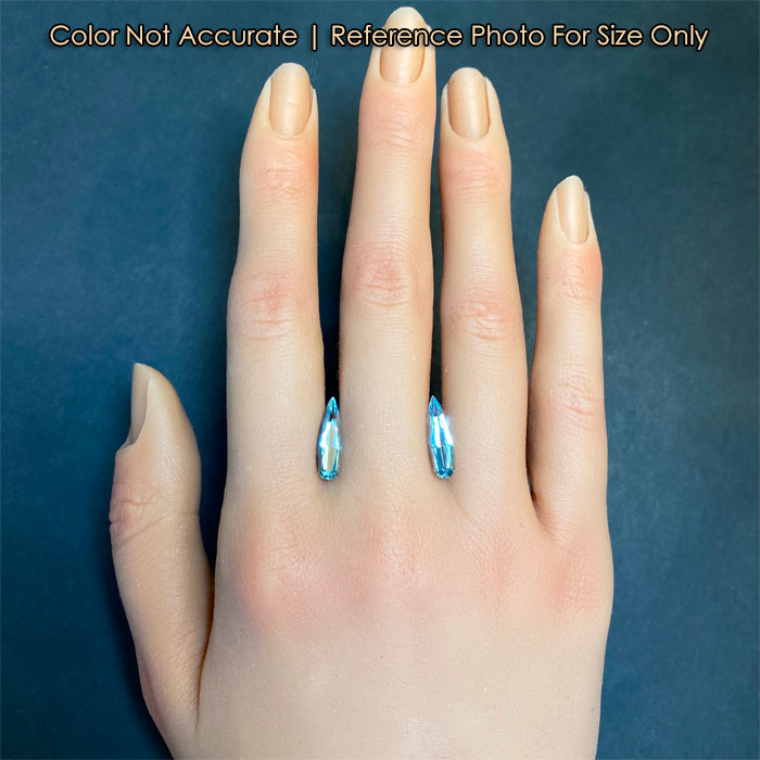 blue color aqua gems size