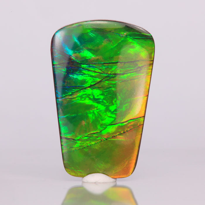 yellow green blue ammolite gem