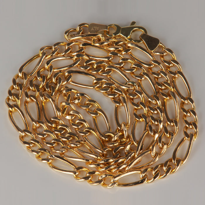 estate yellow gold figaro chain