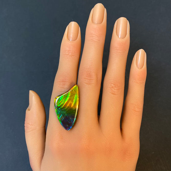 colorful freeform ammolite