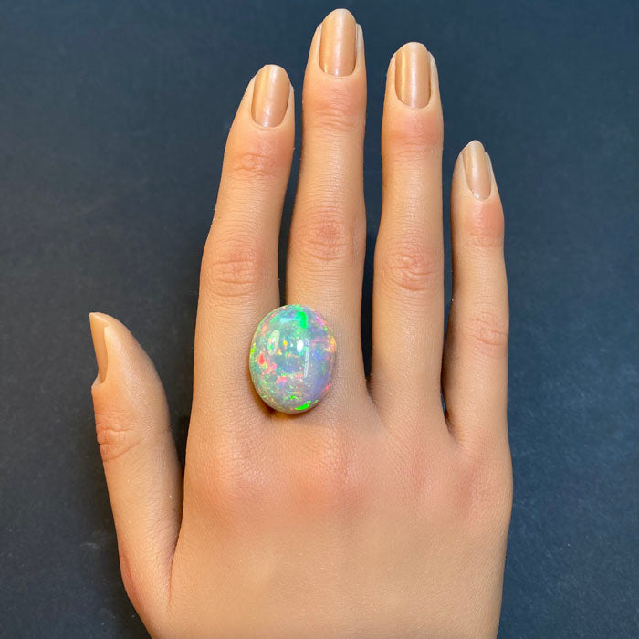 oval opal cabochon cut