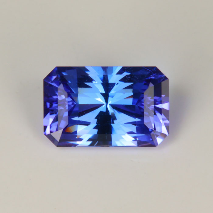 barion style emerald cut tanzanite gemstone