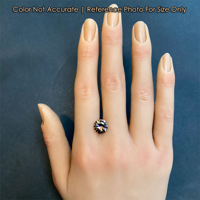 tanzanite natural color gemstone on hand