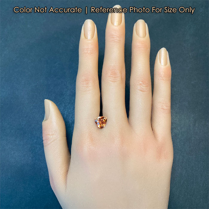 orange trilliant imperial zircon on hand