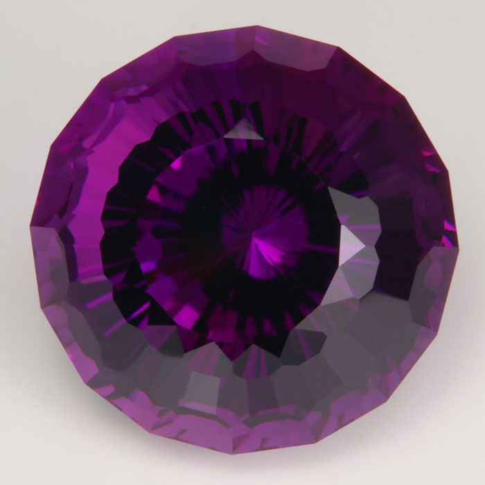 purple color round mixed cut amethyst gemstone