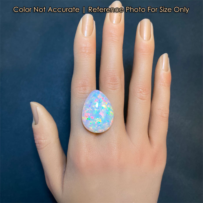 pear shape opal size on a hand