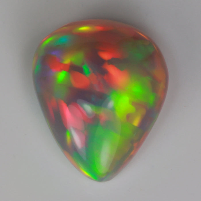 opal gemstone semi black pear shape cabochon
