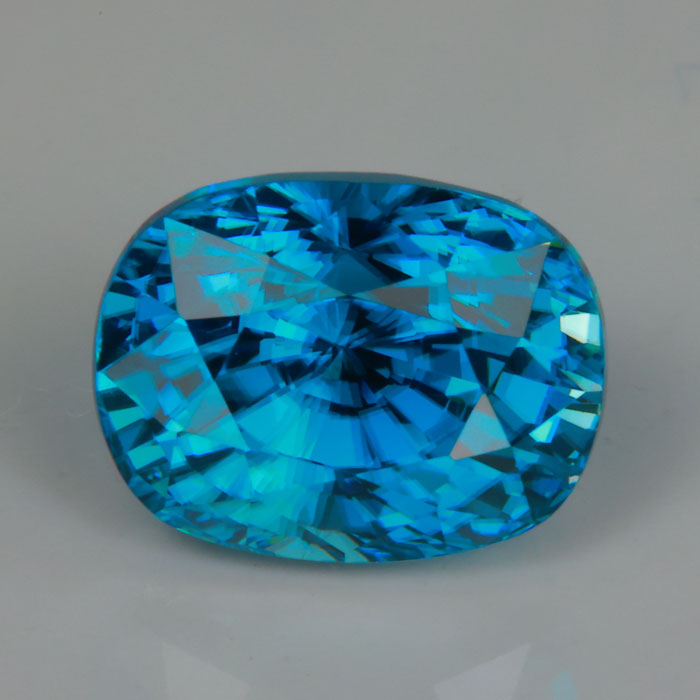 greenish blue zircon brilliant gemstone oval cut