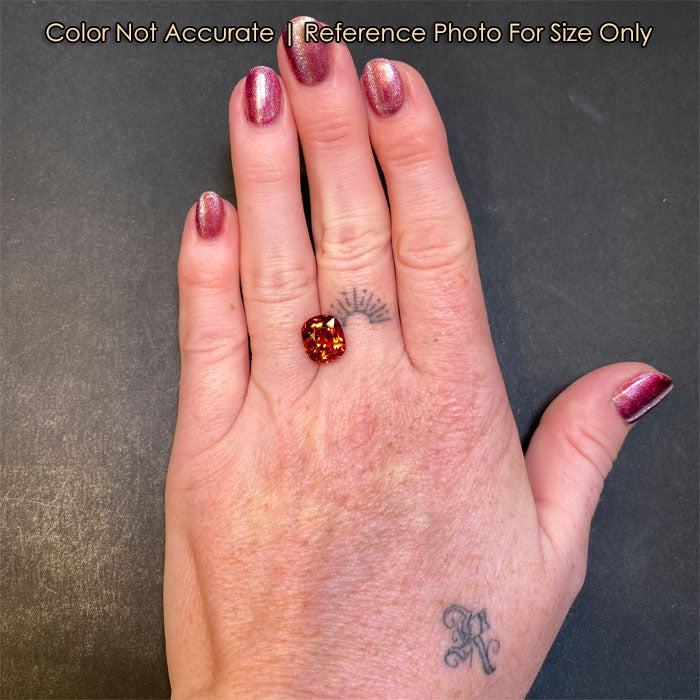 orange 6.42ct spessartite garnet size