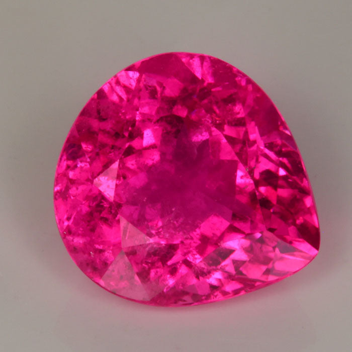 hot pink pear shape tourmaline gemstone