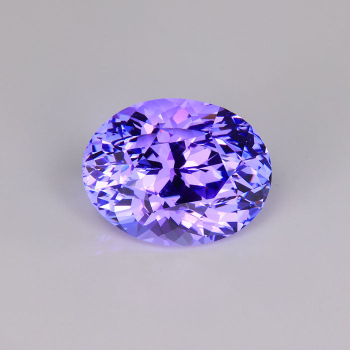 fancy tanzanite oval cut lavender color