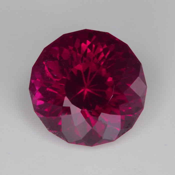 violet red round portuguese cut rhodolite garnet