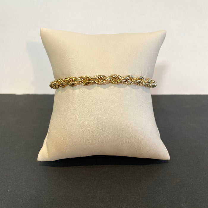 14k yellow gold 7" rope bracelet