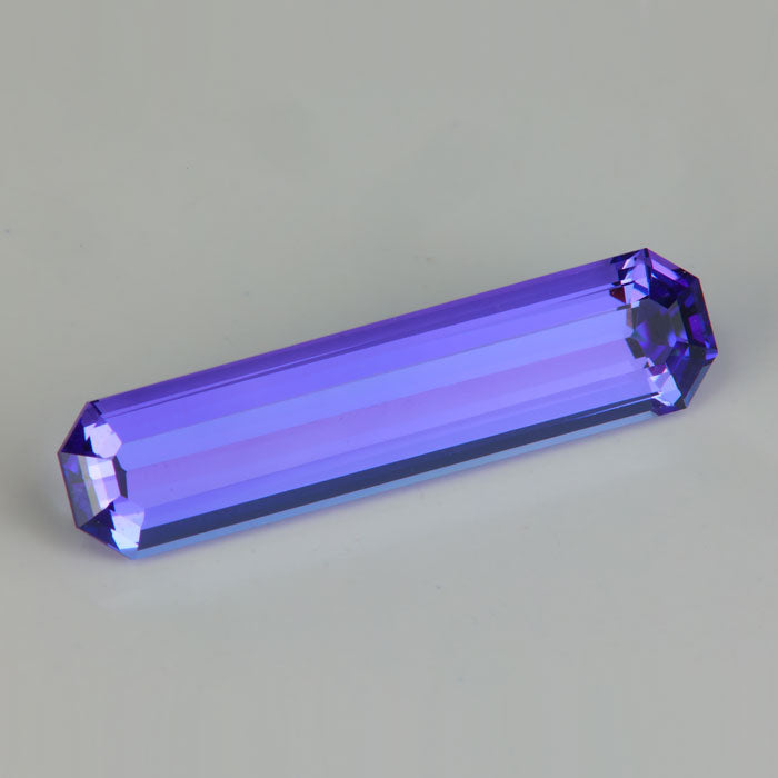 emerald cut blue violet tanzanite