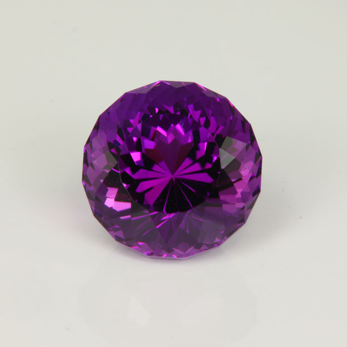 amethyst gemstone round portuguese cut purple