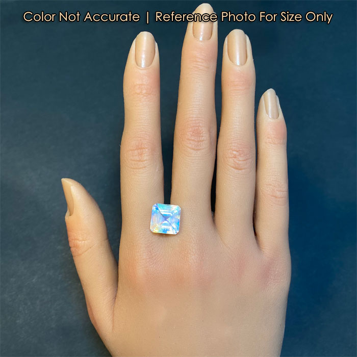 rainbow colors moonstone gemstone size reference