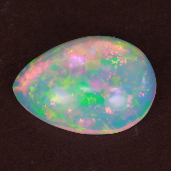 rainbow color pear shape opal gem