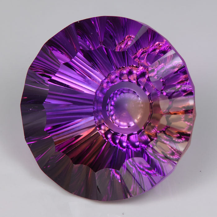rare natural ametrine gemstone fantasy cut round