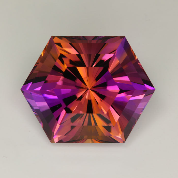 ametrine gemstone large hexagonal