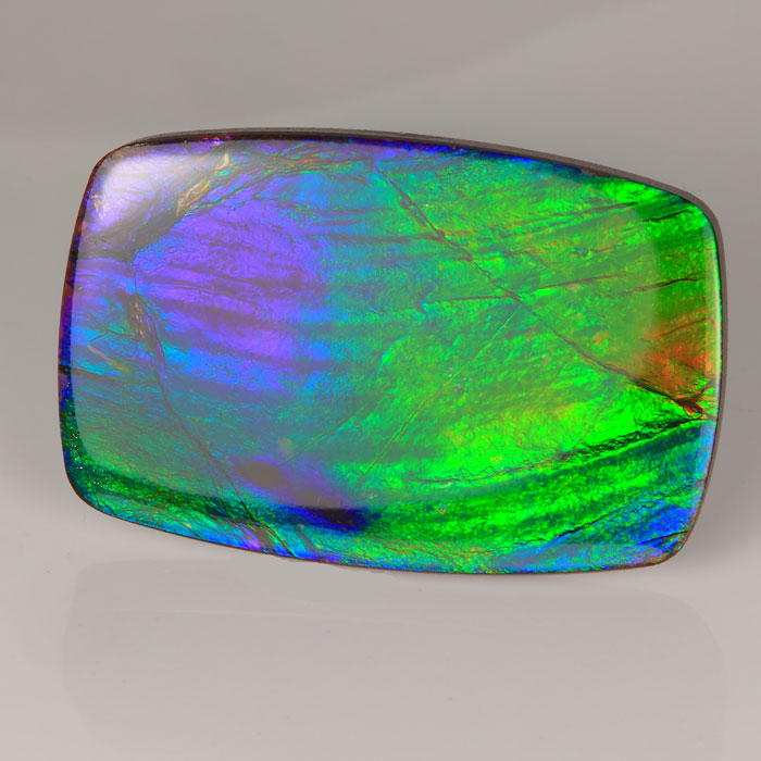 antique cushion cabochon ammolite blue green