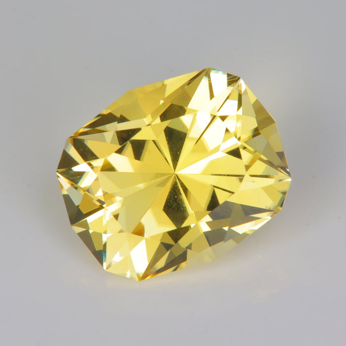 yellow color antique cushion cut scapolite gem