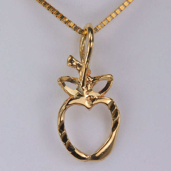 yellow gold small apple pendant