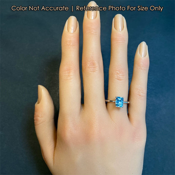 platinum aqua gem ring