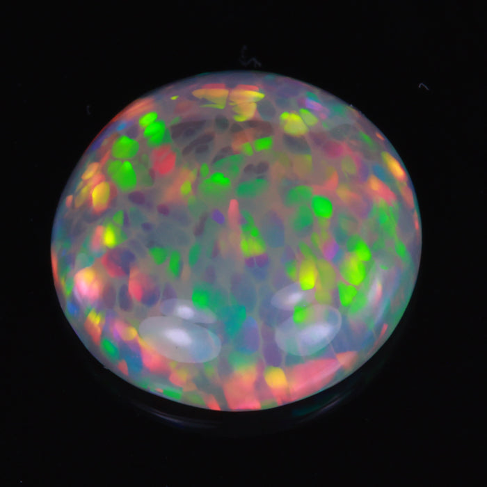 round cabochon black opal