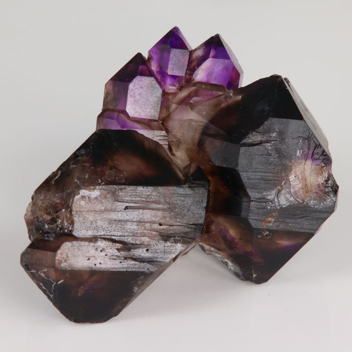 amethyst from brazil and smoky quartz cluster 