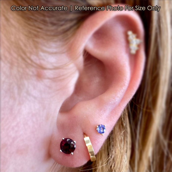 white gold and garnet chrome pyrope stud earrings