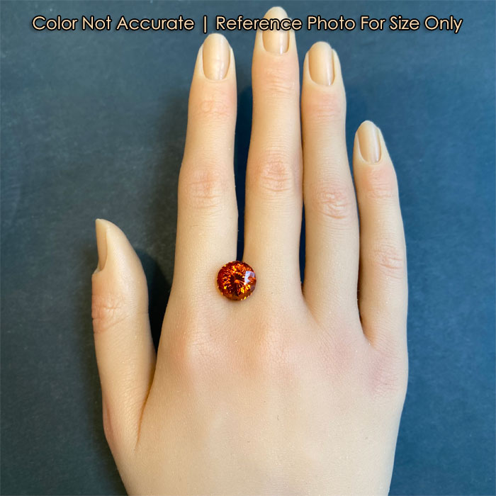 round portuguese citrine gemstone