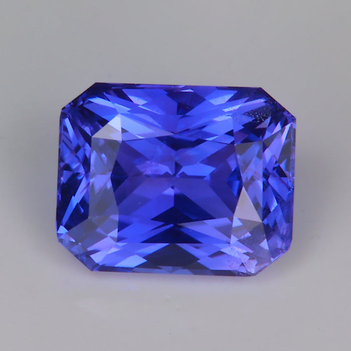 blue violet emerald cut sapphire from madagascar