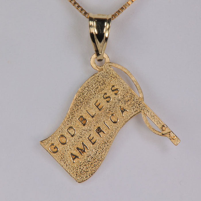 double sided American flag pendant god bless america